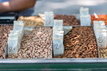 Roasted nuts for sale, Athens, Greece, Europe