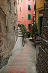 Italy, Vernazza. Steep steps inside town. Credit as: Dennis Flaherty / Jaynes Gallery / DanitaDelimont. com