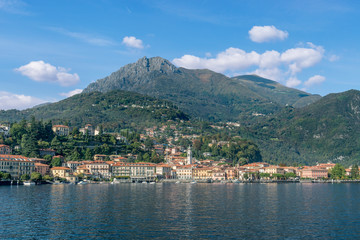 Fototapeta na wymiar Italy, Lombardy, Menaggio, View of Lake Como and Menaggio