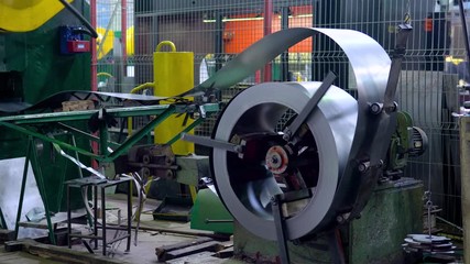 Metal round roll of galvanized stainless steel sheet, industrial metalwork machinery manufacturing