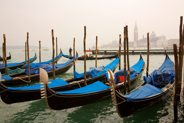 Fototapeta na wymiar Gondolas, Venice, Italay
