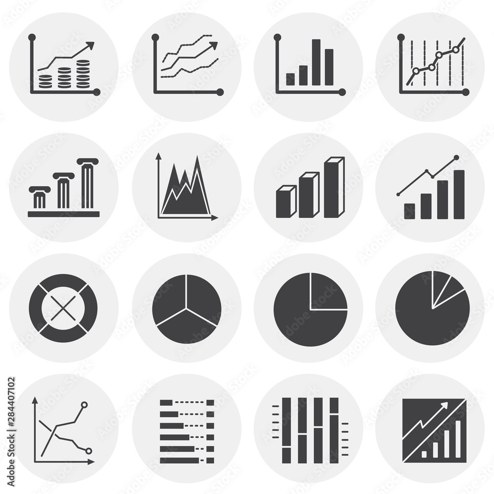 Poster infographics related icons set on background for graphic and web design. simple illustration. intern