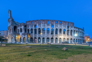 Obraz na płótnie Canvas Italy, Rome, Twilight Colosseum