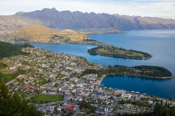 Foto op Canvas Aerial view of beautiful Queenstown, Otago, New Zealand © Tomtsya