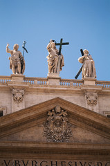 Rome, The Vatican, Statues at St. Peters Basilica