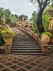 Stairway and scenes from Taormina