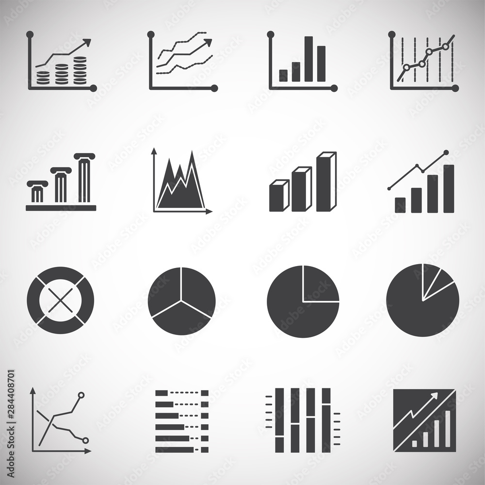 Poster infographics related icons set on background for graphic and web design. simple illustration. intern