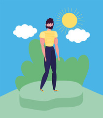 people celebration friendship day design