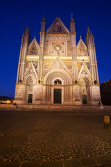 Fototapeta na wymiar Evening Light on Cathedral of Orvieto
