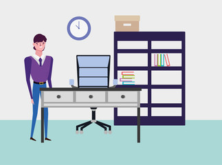 people characters business flat design