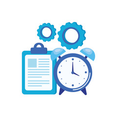 alarm clock with checklist icon