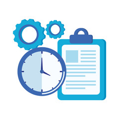 time clock watch and checklist
