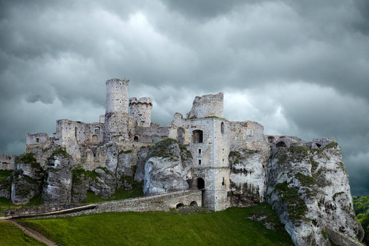 Poland. Composite of Ogrodzieniec Castle. Credit as: Jim Zuckerman / Jaynes Gallery / DanitaDelimont.com