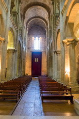 Obraz premium Portugal, Beira Litoral, Coimbra, main door of the Old Cathedral (Se Velha), Romanesque, constructed 1162.