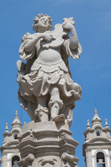 Portugal, Braga, Tenoes, Portuguese pilgrimage site, Bom Jesus do Monte (Good Jesus of the Mount) . The Sanctuary is a notable example of Baroque design.