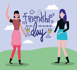 people celebration friendship day design