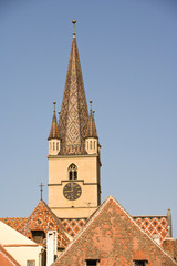 Fototapeta premium The Evangical Parish Church of Sibiu, Old Town, Romania, Eastern Europe