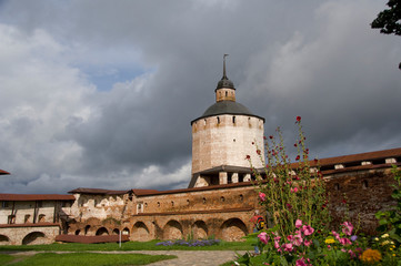 Russia, Volga-Baltic Waterway, Goritzy. Kirillo-Belozersky Monastery, founded in 1397 by St. Cyril.