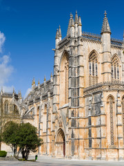 Fototapeta premium The monastery of Batalha, Mosteiro de Santa Maria da Vitoria (UNESCO World Heritage Site). Tourist attraction north of Lisboa, Portugal.