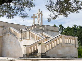 Obraz premium Hungarian way of the cross and cavalry in the shepherds Way. Fatima, a place of pilgrimage. Portugal.