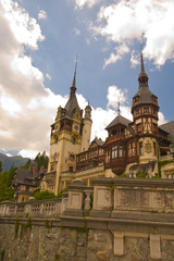 Fototapeta premium 18th Century Peles Castle, Sinaia, Romania, Eastern Europe