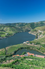 Portugal, Douro Valley, Douro River and Hillside Vineyards