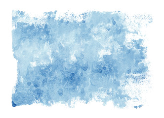 Abstract artistic texture. Blue ink on white paper.