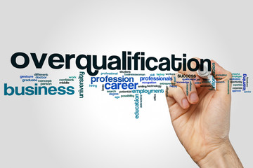 Overqualification word cloud
