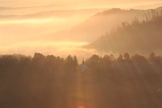 Transylvania, Romania, Maramures County, Dobricu Lapusului and Targu Lapus, territorial view.
