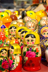 Russia. Moscow. Red Square. Matryoshka dolls.