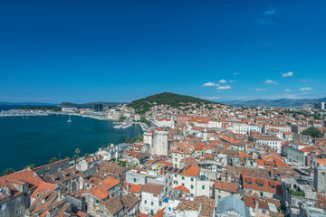Naklejka na ściany i meble Croatia, Split, Split Old Town Viewed from the Cathedral Tower
