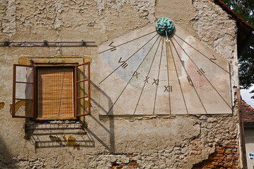 Sundial clock, Zagreb, Croatia