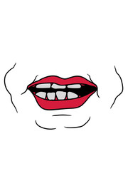 mund fresse maul gesicht fett dick ekelig fettig hässlich zähne monster mann alt freak abstoßend comic cartoon clipart kopf horror