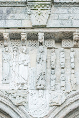 Spain, Santiago de Compostela, Bas Relief Sculpture Above Cathedral Door