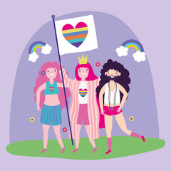 people community lgbtq flat design