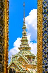 Majestic Temple Seen Through Walls, Grand Palace, Bangkok, Thailand.