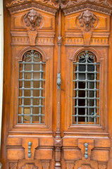 Fototapeta na wymiar Spain, Bilbao. St. Nicholas Church doors, (aka Iglesia de San Nicol·s)