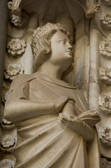 Spain, Castilla-La Mancha,Toledo. Toledo Cathedral, 13th-century Gothic. Church detail.