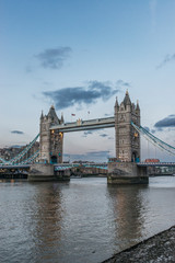 UK, London. Tower Bridge at sunset