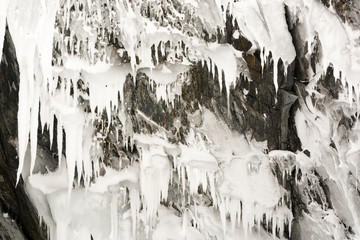 Ice formations, Tornetrask Lake, Abisko National Park, Sweden.