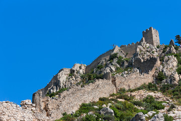 Fototapeta na wymiar St. Hilarion Castle in Kyrenia district, Turkish Republic of Northern Cyprus