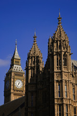 Fototapeta na wymiar Great Britain, London. View of the Houses of Parliament and Big Ben. 