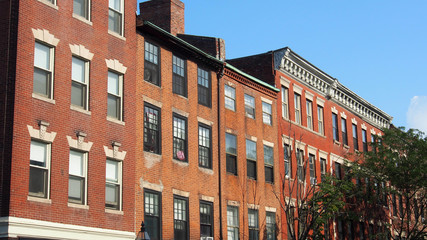 Boston, USA: Altbau Fassaden in Beacon Hill