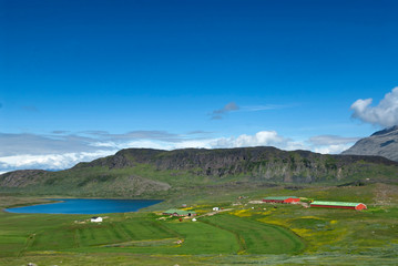 Greenland, Itilleq. One of the scattered sheep farms of Itilleq, Greenland