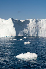 Fototapeta na wymiar Icebergs in Ilulissat icefjord, UNESCO World Heritage Site