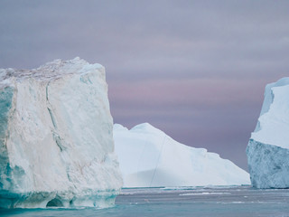 Ilulissat Icefjord also called kangia or Ilulissat Kangerlua at Disko Bay. The icefjord is listed...