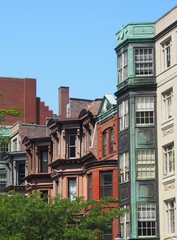 Obraz premium Boston, USA: Altbauten in Back Bay