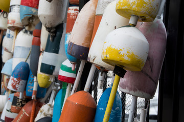 USA, Colorful fishing floats and buoys. © Cindy Miller Hopkins/Danita Delimont