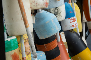 USA, Colorful fishing floats and buoys. © Cindy Miller Hopkins/Danita Delimont