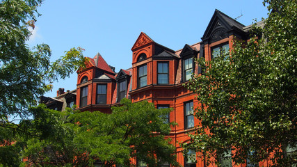 Boston, USA: Altbau-Fassaden in Back Bay